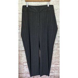 Ava & Grace Women's Gray Woven Stripe Trouser Dress Career Pant Size 24W NEW